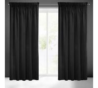 Eurofirany Rideau 140x270 Sibel velours noir prêt à poser Pierre Cardin