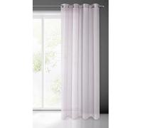 Eurofirany Rideau Argea, œillets lisses et transparents - 1 pièce Glamour transparent, élégant et de haute qualité, chambre à coucher, salon, étamine, rose, 250,00 x 140,00 cm