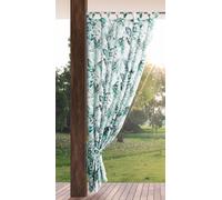 Eurofirany Rideau de jardin Feuilles Passants Imperméable Vert Blanc 200 cm x 155 cm