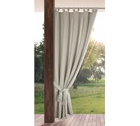 Eurofirany Rideau d'extérieur avec Passants, 1 pièce, Opaque et résistant aux intempéries, Protection UV, pour Balcon, terrasse, pergola, tonnelle, 220 x 155 cm, Beige chiné