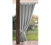 Eurofirany Rideau d'extérieur avec Passants, 1 pièce, Opaque et résistant aux intempéries, Protection UV, pour Balcon, terrasse, pergola, tonnelle, 220 x 155 cm, Gris chiné