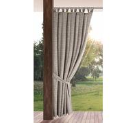 Eurofirany Rideau d'extérieur avec Passants, 1 pièce, Opaque et résistant aux intempéries, Protection UV, pour Balcon, terrasse, pergola, tonnelle, 240 x 155 cm, Marron chiné