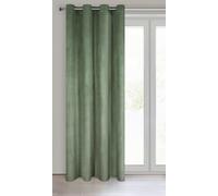 Eurofirany Rideau en Velours avec Oeillets - 1 Panneau, Traitement de Fenêtre Occultant, Rideaux pour Chambre, Cuisine, Salon, Super Doux, 140x250 cm, Menthe Foncé