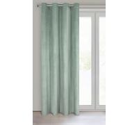 Eurofirany Rideau en Velours avec Oeillets - 1 Panneau, Traitement de Fenêtre Occultant, Rideaux pour Chambre, Cuisine, Salon, Super Doux, 140x250 cm, Menthe Clair
