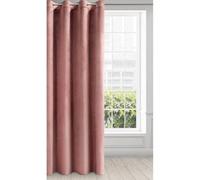 Eurofirany Rideau en Velours avec Oeillets - 1 Panneau, Traitement de Fenêtre Occultant, Rideaux pour Chambre, Cuisine, Salon, Super Doux, 140x250 cm, Rose Foncé