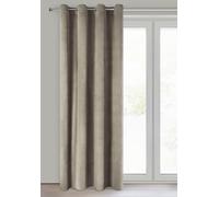 Eurofirany Rideau en Velours avec Oeillets - 1 Panneau, Traitement de Fenêtre Occultant, Rideaux pour Chambre, Cuisine, Salon, Super Doux, 140x250 cm, Marron/Brun