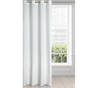 Eurofirany Rideau en Velours avec Oeillets - 1 Panneau, Traitement de Fenêtre Occultant, Rideaux pour Chambre, Cuisine, Salon, Super Doux, 140x250 cm, Blanc