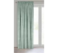 Eurofirany Rideau en Velours avec Ruban Fronceur - 1 Panneau, Traitement de Fenêtre Occultant, Rideaux pour Chambre, Cuisine, Salon, Super Doux, 140x270 cm, Menthe Clair
