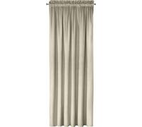 Eurofirany Rideau en velours rose Ruban de rideau Design91 Beige 135cm x 270 cm