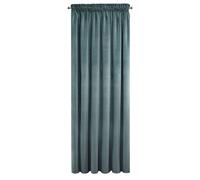 Eurofirany Kristi Rideau en Velours avec Galon Fronceur - 1 pc. Rideau Thermique, Rideau Occultant pour Chambre à Coucher, Salon, Salle à Manger, Densité 330g/m², 140x270 cm, Bleu Clair