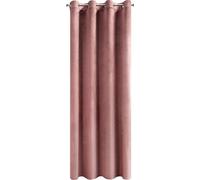 Eurofirany Rideau en Velours avec Oeillets - 1 Panneau, Traitement de Fenêtre Occultant, Rideaux pour Chambre, Cuisine, Salon, Super Doux, 140x250 cm, Rose Foncé