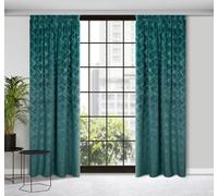 Eurofirany Rideau prêt adria sur ruban 140x270 cm turquoise foncé