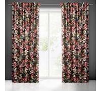 Eurofirany Rideau prêt pivoine sur ruban 140x270 cm bordeaux