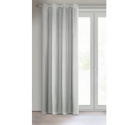 Eurofirany Rita Long de Couleur Unie-1 Unité, Œillets, Rideaux Modernes pour Chambre, Salon, Salle à Manger, Microfibre, Gris Acier, 140x250 cm