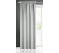 Eurofirany Rita Rideau Long de Couleur Unie - 1 Unité, Galon Fronceur, Rideaux Modernes pour Chambre, Salon, Salle à Manger, 140x270 cm, Gris Acier