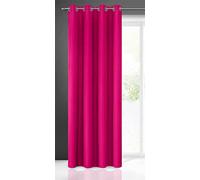 Eurofirany Rita Rideau Long de Couleur Unie - 1 Unité, Œillets, Rideaux Modernes pour Chambre, Salon, Salle à Manger, 140x250 cm, Amarante