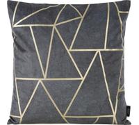 EUROFIRANY | Taie d'oreiller 45 x 45 cm - gris Taie d'oreiller décorative - Housse de coussin décorative - Motif triangulaire