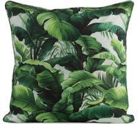 EUROFIRANY | Taie d'oreiller - 45 x 45 cm - Taie d'oreiller décorative avec feuilles vertes - Jardin