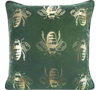 EUROFIRANY | Taie d'oreiller - 45 x 45 cm - vert foncé Housse de coussin - Velours Moderne