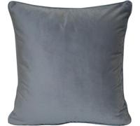Eurofirany Taie d'oreiller décorative 45x45 Sibel acier velours Pierre Cardin