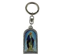 Eurofusioni Porte-clefs plaqué argent avec Image Vierge Miraculeuse