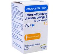 Eurogenerics EG 1g Esters Ethyliques D'Acides Omega 3 À 90% Capsules Molles 28