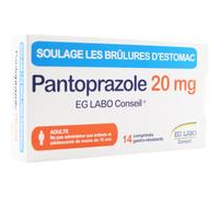 Eurogenerics Pantoprazole EG Labo Conseil 20mg 14 Comprimés Gastro-Résistants