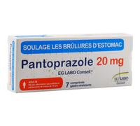 Eurogenerics Pantoprazole EG Labo Conseil 20mg 7 Comprimés Gastro-Résistant