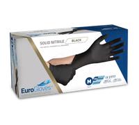 Eurogloves Solid Nitrile Gants - Noir - 100pcs Medium