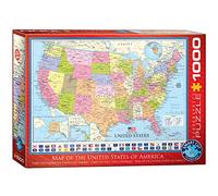 EuroGraphics 6000-0788 Puzzle Carte des USA Divers 48 x 68 cm