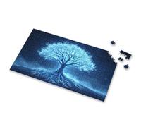 Eurographics - Casse-tête de 1 000 pièces, un arbre bleu lumineux avec des racines complexes contre un ciel nocturne étoilé. Puzzle d'images pour adultes, cadeaux de Pâques pour tout-petits (500