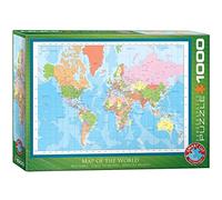 EuroGraphics EG60001271 Casse-tête de 1000 Morceaux représentant la Carte du Monde
