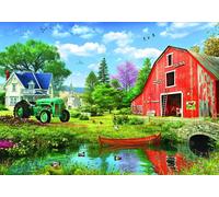 EUROGRAPHICS Grange rouge Puzzle 1000 pièces