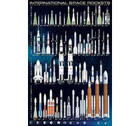 EuroGraphics International Poster de fusées spatiales 36 x 61 cm