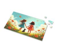 Eurographics - Lot de 300 puzzles de 1 000 pièces, deux filles tenant la main, fleurs, papillons, chat. Puzzle pour adultes, cadeaux de Pâques pour tout-petits