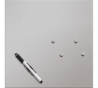 Eurographics MB-White3 Tableau Blanc mémo aimanté et Tableau d'écriture en Verre Gris