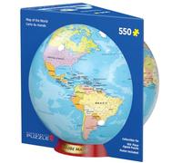 EuroGraphics Puzzle Carte du Monde 550 pièces Boîte en métal