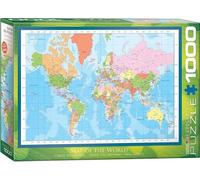 EuroGraphics EG60001271 Casse-tête de 1000 Morceaux représentant la Carte du Monde