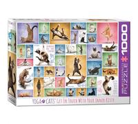 EUROGRAPHICS Puzzle chat yoga 1000 pièces