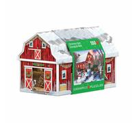 Eurographics Puzzle Christmas Barn in Blechdose, Smart Cut, Weihnachtsscheune, 550 Teile, 48 x 33 cm, 8551-5665