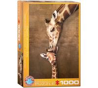 EuroGraphics Puzzle Giraffe Mother's Kiss – 1000 pièces multicolore – EUROPZ-0301