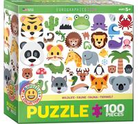 (EG61005395) - Eurographics Puzzle 100 Pc - Emojipuzzle, Wild Animals