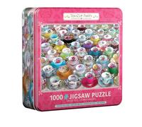 EUROGRAPHICS Puzzle en boîte métallique Collection de tasses de thé 1000 pièces