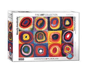 Eurographics Puzzle Étude de Couleurs, carrés avec Cercles concentriques de Wassily Kandinsky 1 000 pièces