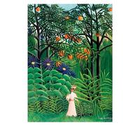 EUROGRAPHICS Puzzle Femme se promenant dans une forêt exotique 1000 pièces