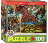 Eurographics Puzzle Fleischfressende Dinosaurier, 100 Teile, 48 x 33 cm, 6100-0359
