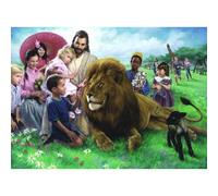 EUROGRAPHICS Puzzle lion et agneau 1000 pièces