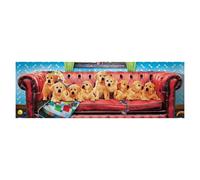 EUROGRAPHICS Puzzle panoramique Labradors sur le canapé du chien 1000 pièces