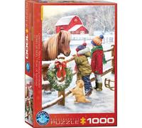 EUROGRAPHICS Puzzle Poney de Noël 1000 pièces