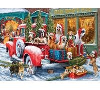 Puzzle 1000 pièces : Chiens sur camion par Ali Corti